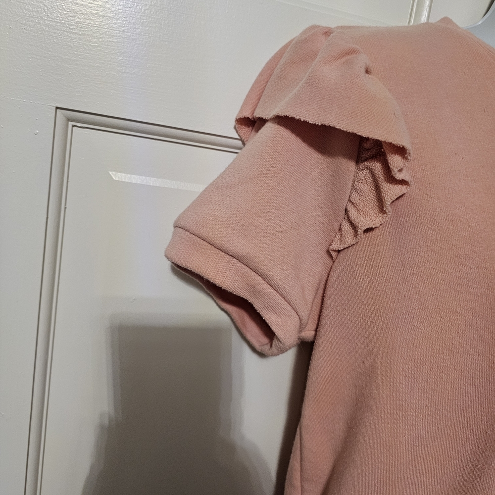 LC Lauren Conrad Blush Ruffle Sleeve Blouse - Picture 2 of 4